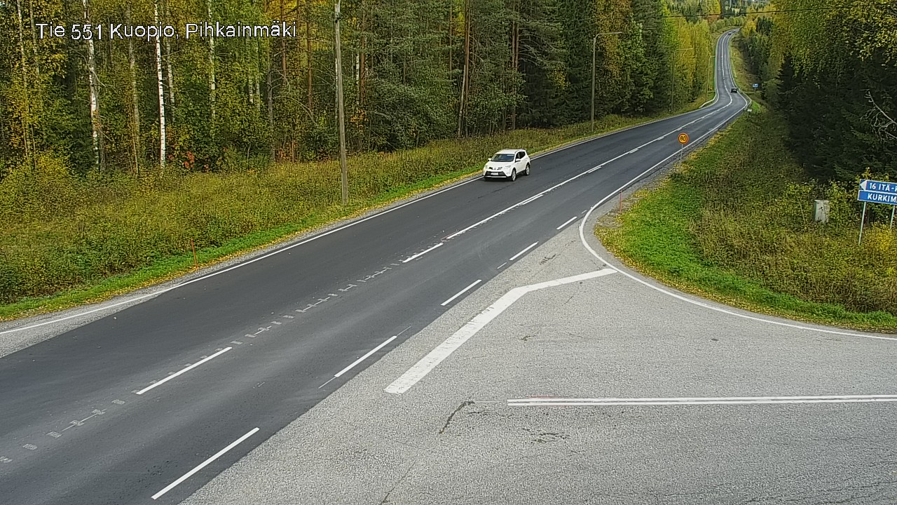 Weather Camera Image Väg 551 Kuopio, Pihkainmäki, Kuopio, Pohjois-Savo