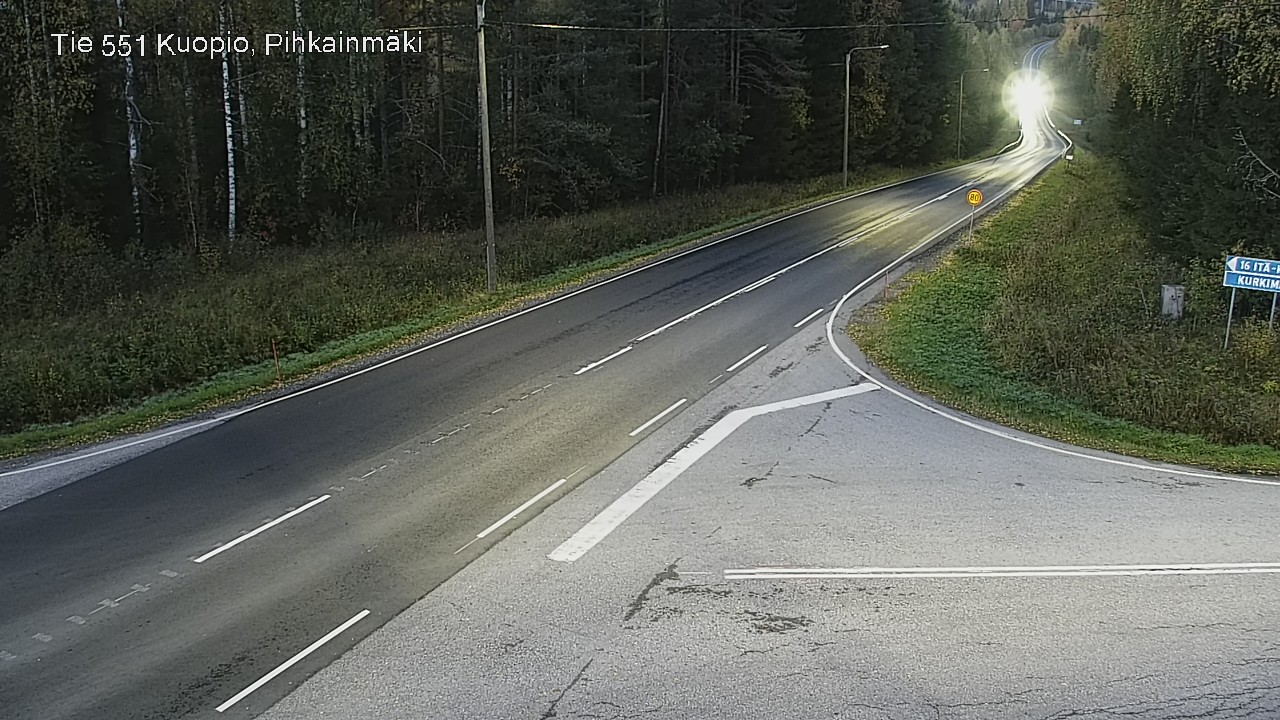 Weather Camera Image Road 551 Kuopio, Pihkainmäki, Kuopio, Pohjois-Savo
