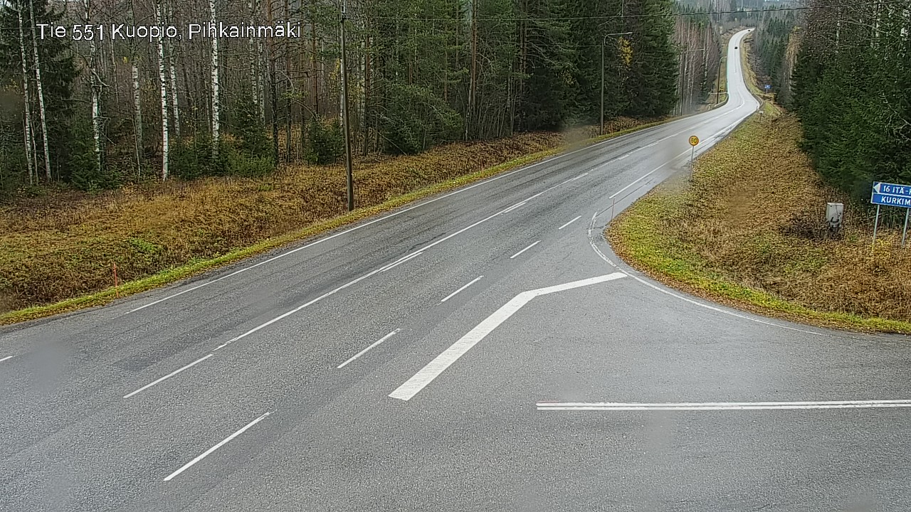 Weather Camera Image Väg 551 Kuopio, Pihkainmäki, Kuopio, Pohjois-Savo