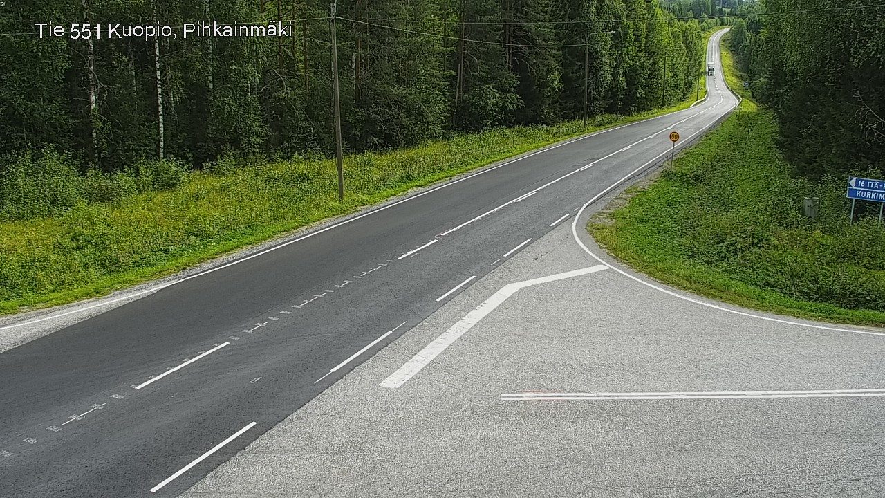 Weather Camera Image Väg 551 Kuopio, Pihkainmäki, Kuopio, Pohjois-Savo