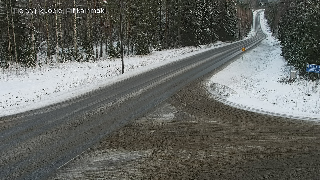 Weather Camera Image Road 551 Kuopio, Pihkainmäki, Kuopio, Pohjois-Savo