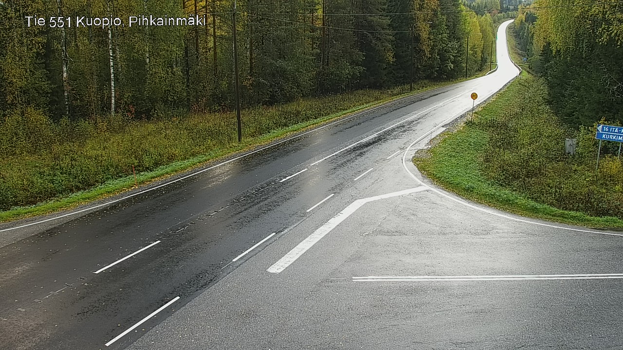 Weather Camera Image Road 551 Kuopio, Pihkainmäki, Kuopio, Pohjois-Savo
