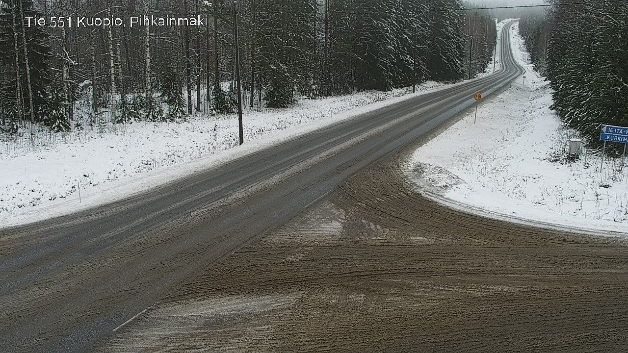 Weather Camera Image Road 551 Kuopio, Pihkainmäki, Kuopio, Pohjois-Savo