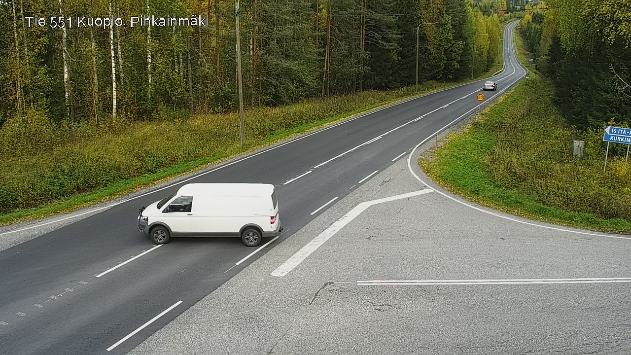 Weather Camera Image Väg 551 Kuopio, Pihkainmäki, Kuopio, Pohjois-Savo
