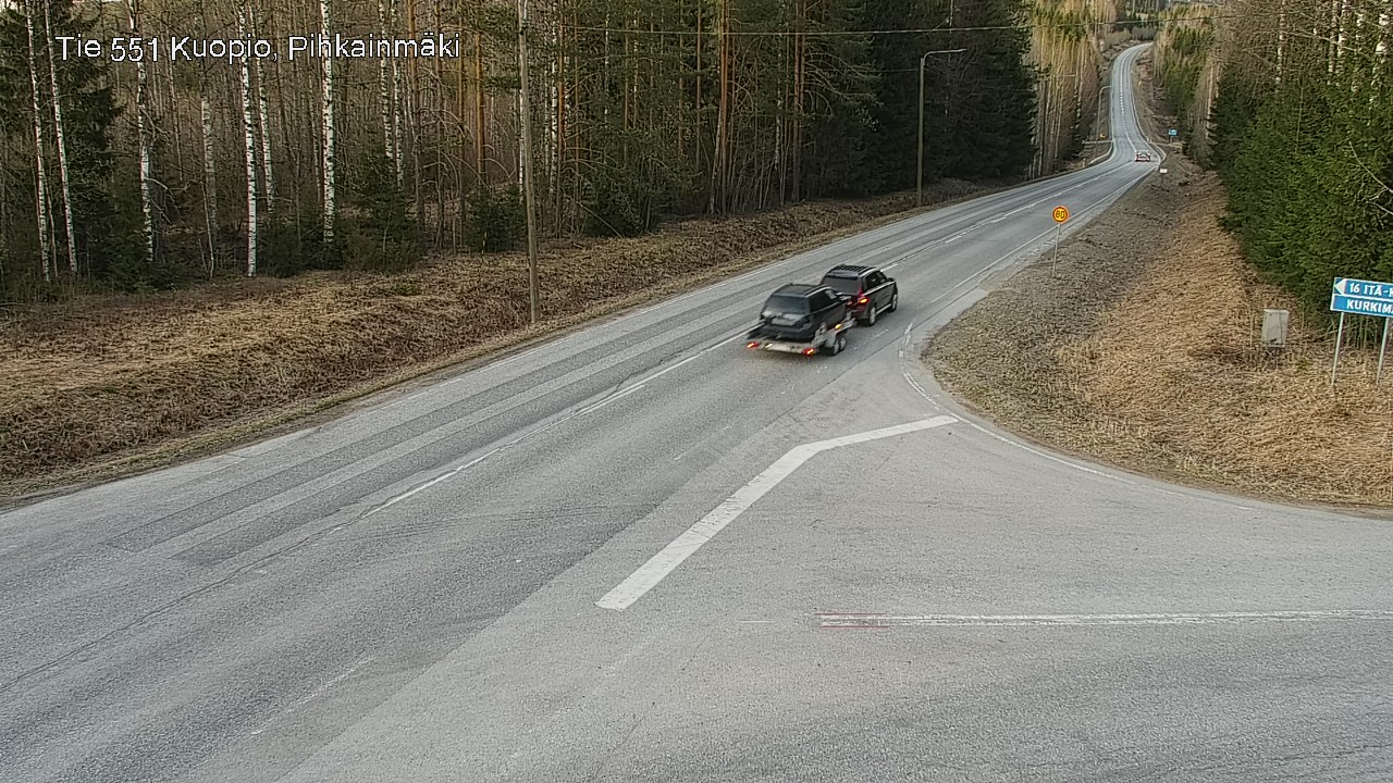 Weather Camera Image Väg 551 Kuopio, Pihkainmäki, Kuopio, Pohjois-Savo