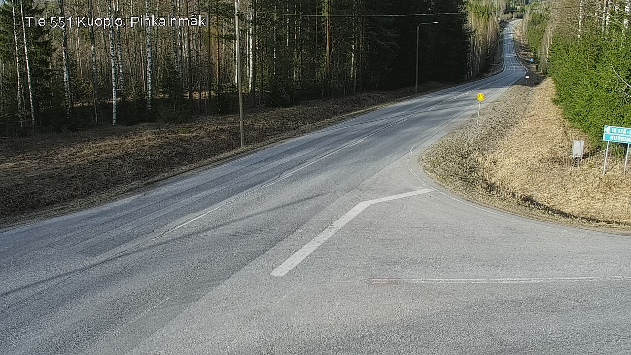 Weather Camera Image Väg 551 Kuopio, Pihkainmäki, Kuopio, Pohjois-Savo