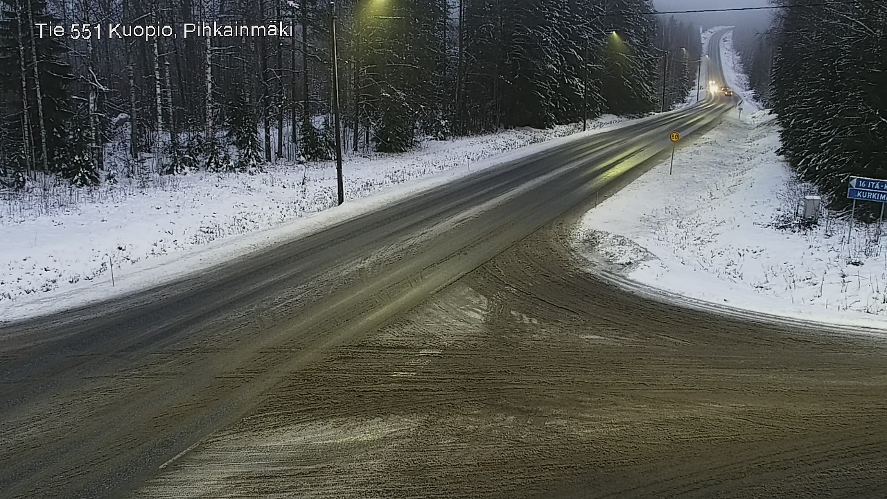 Weather Camera Image Road 551 Kuopio, Pihkainmäki, Kuopio, Pohjois-Savo