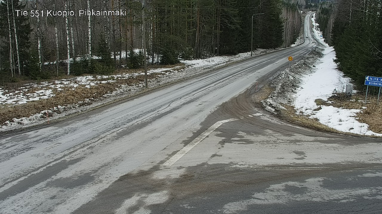 Weather Camera Image Road 551 Kuopio, Pihkainmäki, Kuopio, Pohjois-Savo