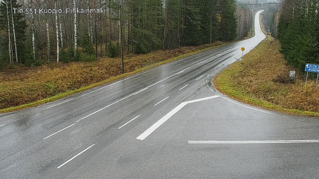 Weather Camera Image Väg 551 Kuopio, Pihkainmäki, Kuopio, Pohjois-Savo