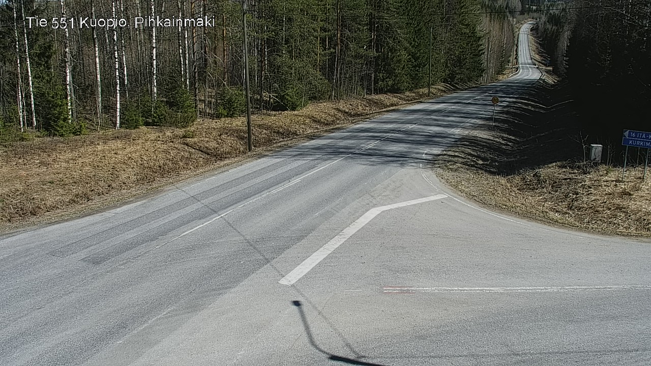 Weather Camera Image Väg 551 Kuopio, Pihkainmäki, Kuopio, Pohjois-Savo