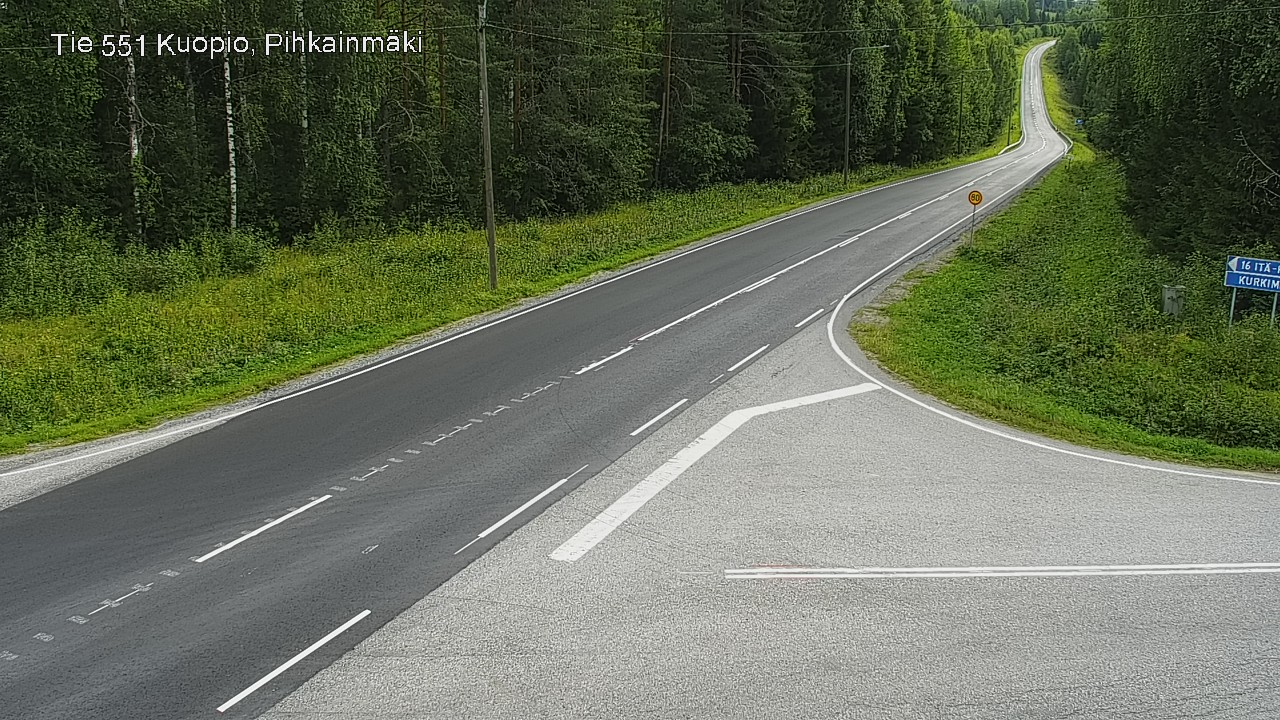 Weather Camera Image Väg 551 Kuopio, Pihkainmäki, Kuopio, Pohjois-Savo