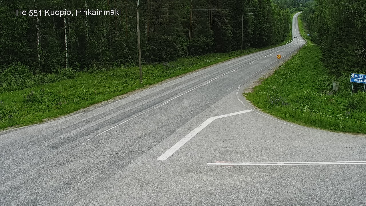 Kelikamerat Kuva Tie 551 Kuopio, Pihkainmäki, Kuopio, Pohjois-Savo