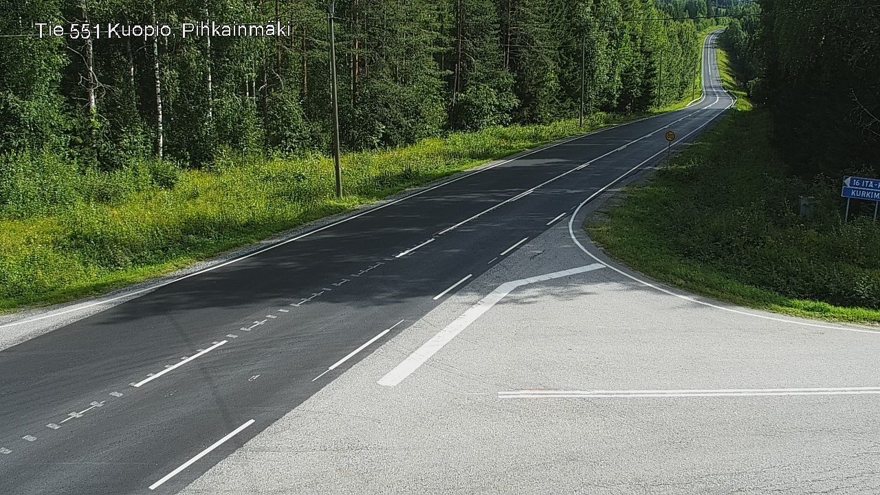 Kelikamerat Kuva Tie 551 Kuopio, Pihkainmäki, Kuopio, Pohjois-Savo