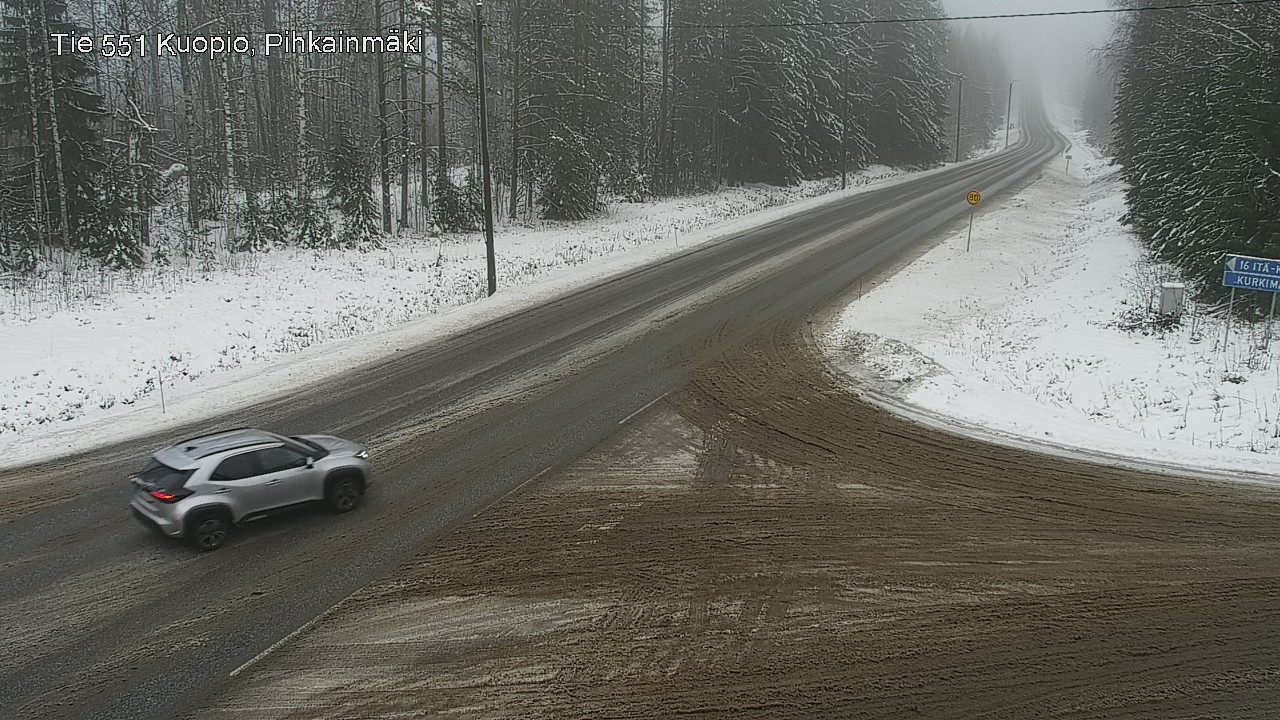 Weather Camera Image Road 551 Kuopio, Pihkainmäki, Kuopio, Pohjois-Savo