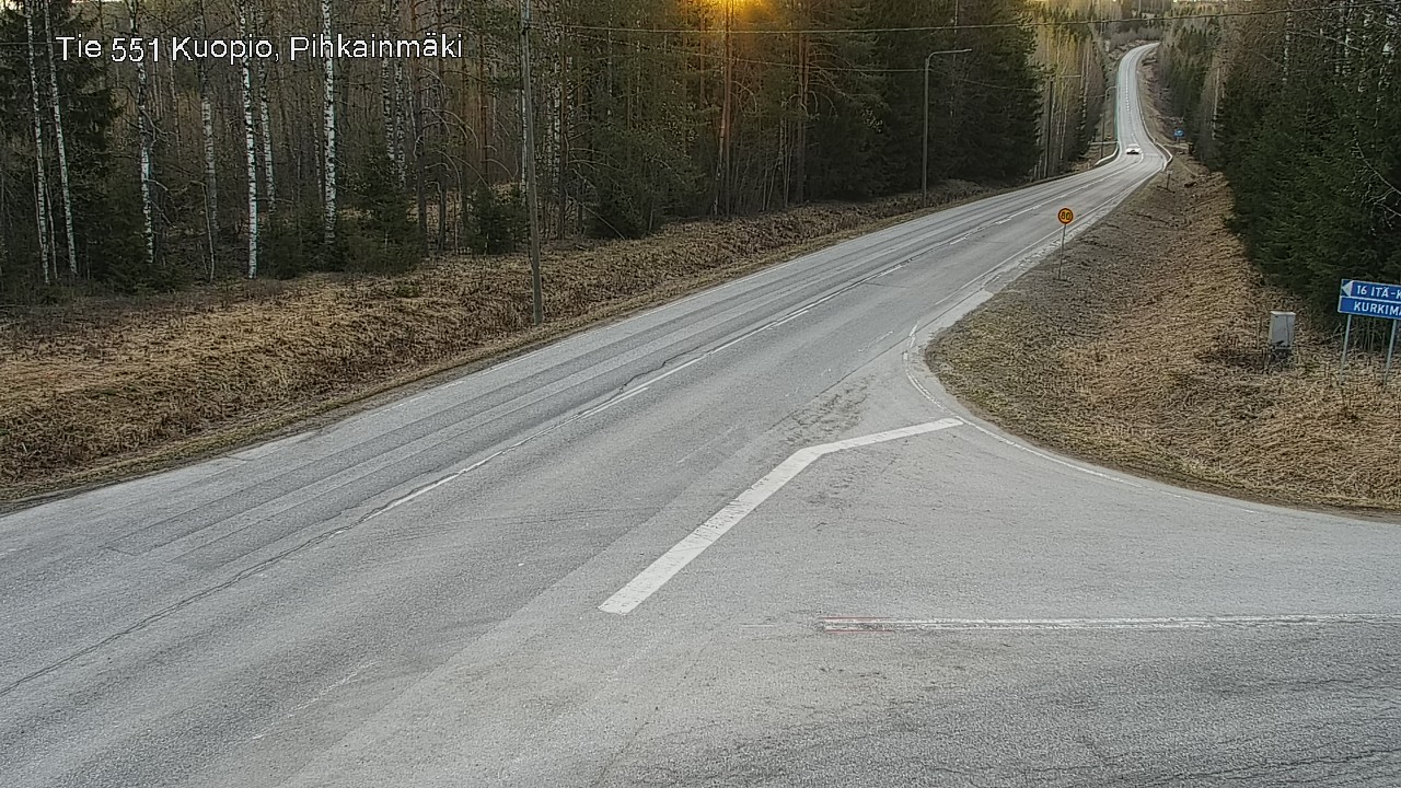 Weather Camera Image Väg 551 Kuopio, Pihkainmäki, Kuopio, Pohjois-Savo