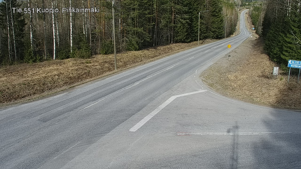 Weather Camera Image Väg 551 Kuopio, Pihkainmäki, Kuopio, Pohjois-Savo