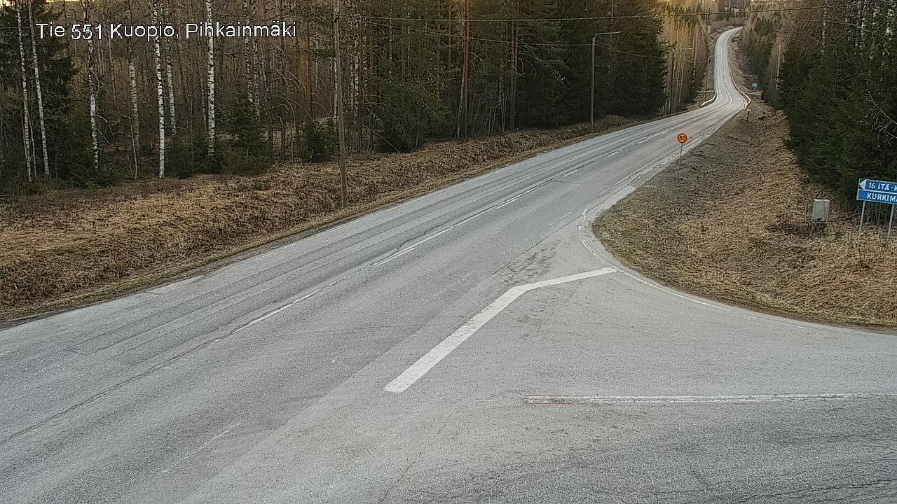 Weather Camera Image Väg 551 Kuopio, Pihkainmäki, Kuopio, Pohjois-Savo