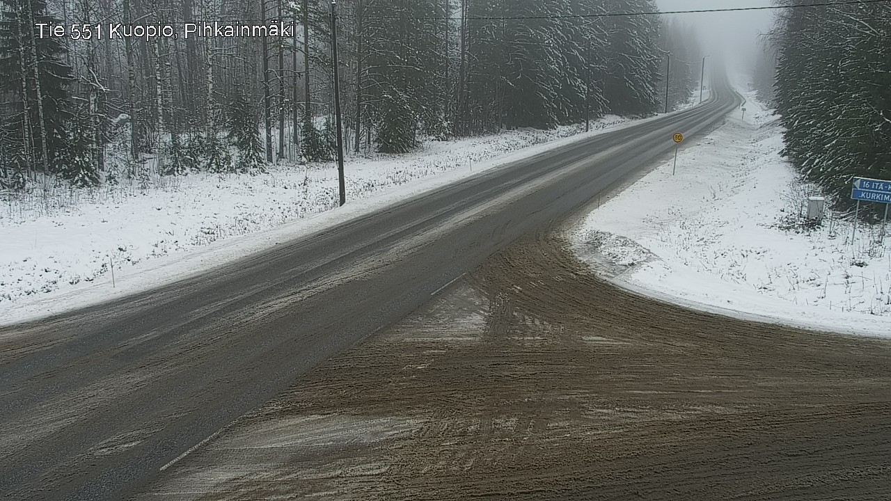 Weather Camera Image Road 551 Kuopio, Pihkainmäki, Kuopio, Pohjois-Savo