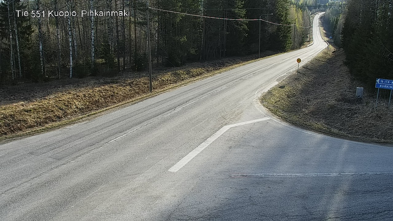 Weather Camera Image Road 551 Kuopio, Pihkainmäki, Kuopio, Pohjois-Savo
