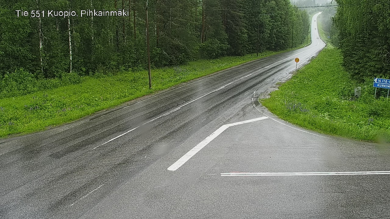 Weather Camera Image Road 551 Kuopio, Pihkainmäki, Kuopio, Pohjois-Savo