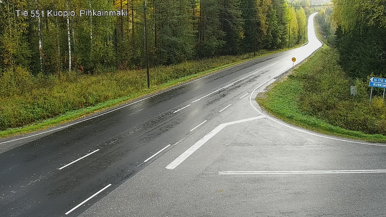 Weather Camera Image Road 551 Kuopio, Pihkainmäki, Kuopio, Pohjois-Savo
