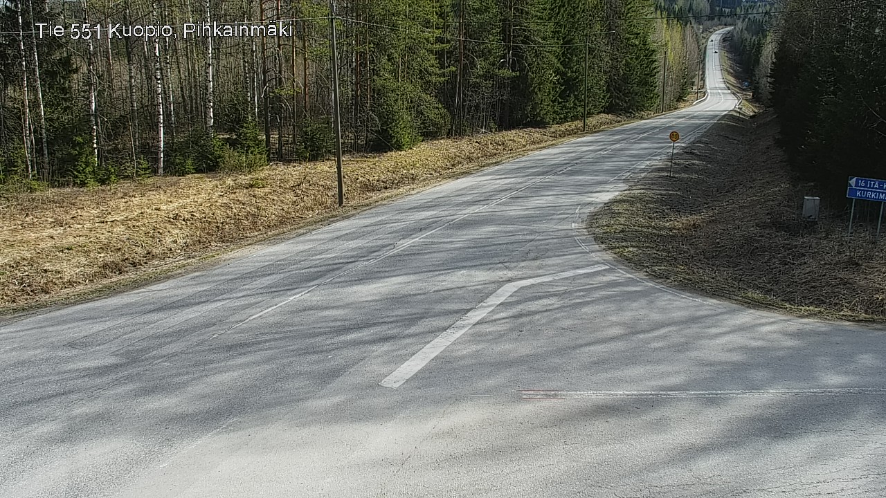 Weather Camera Image Road 551 Kuopio, Pihkainmäki, Kuopio, Pohjois-Savo