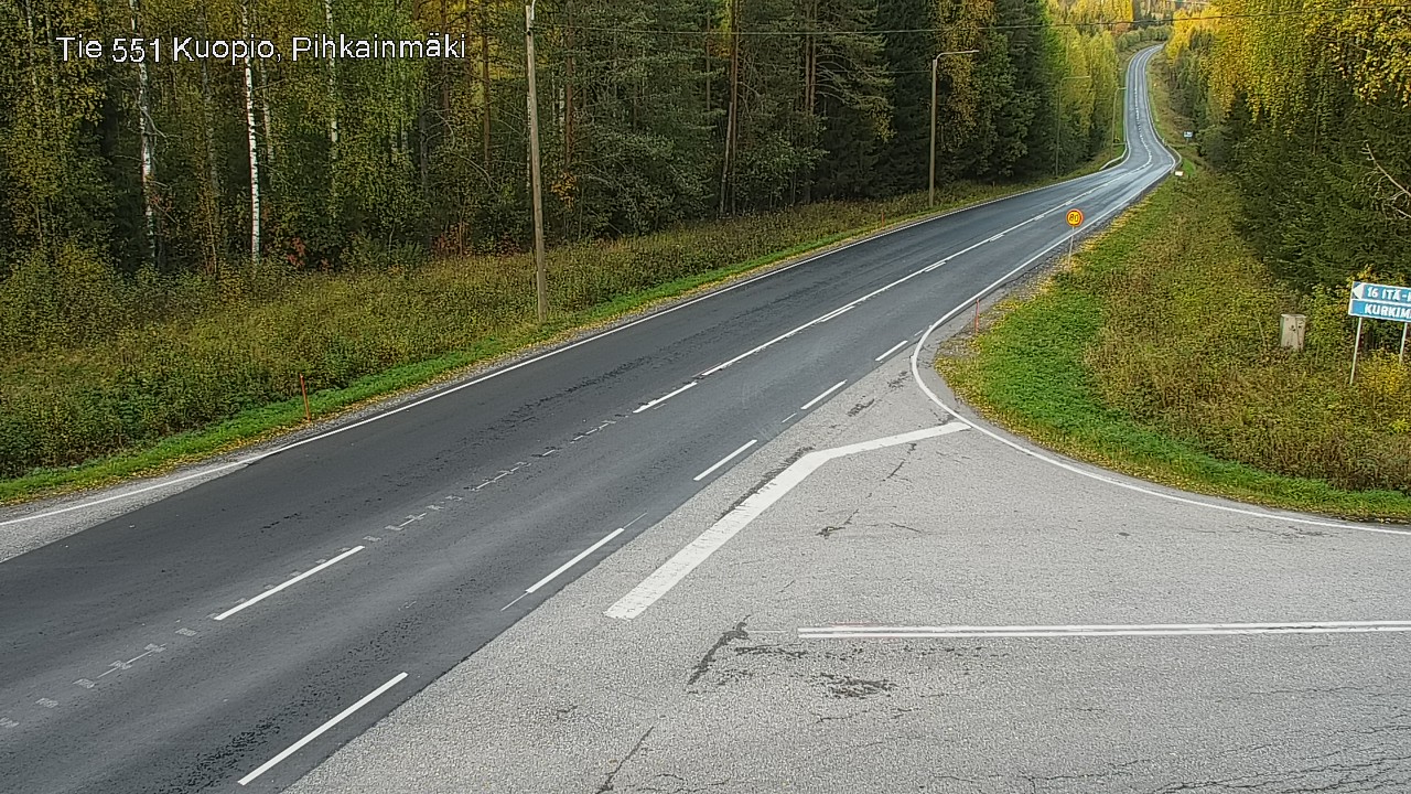 Weather Camera Image Road 551 Kuopio, Pihkainmäki, Kuopio, Pohjois-Savo