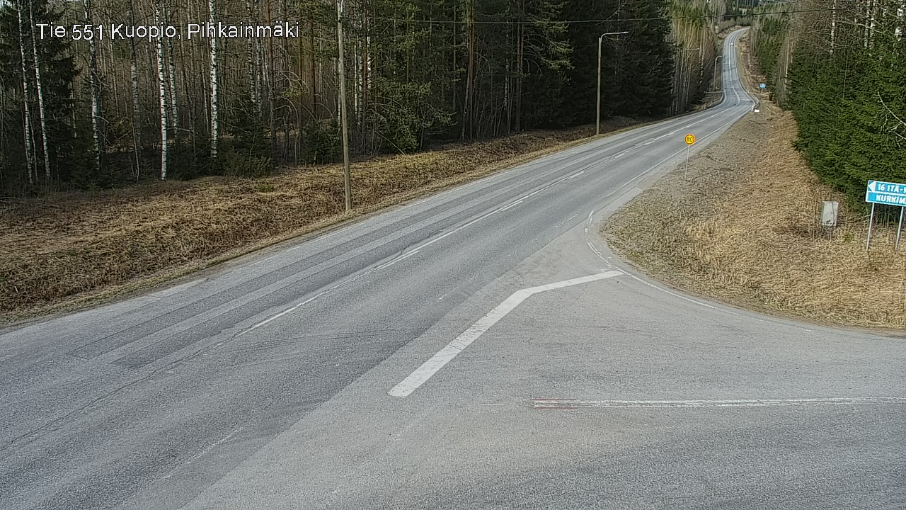 Weather Camera Image Väg 551 Kuopio, Pihkainmäki, Kuopio, Pohjois-Savo