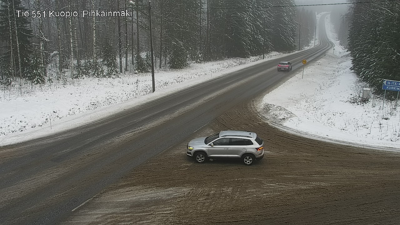 Weather Camera Image Road 551 Kuopio, Pihkainmäki, Kuopio, Pohjois-Savo
