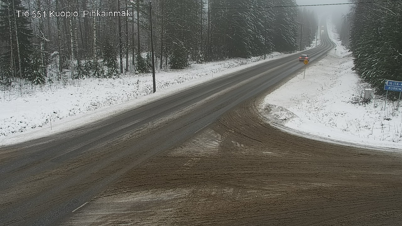 Weather Camera Image Road 551 Kuopio, Pihkainmäki, Kuopio, Pohjois-Savo