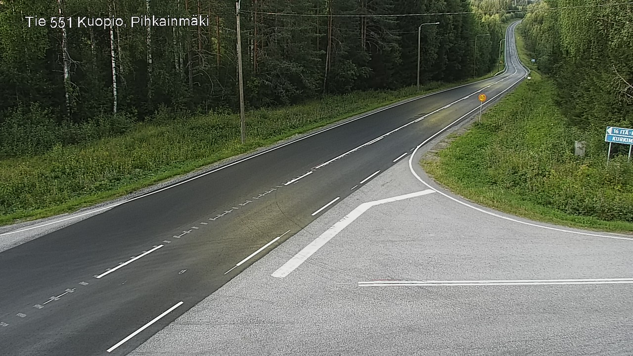 Kelikamerat Kuva Tie 551 Kuopio, Pihkainmäki, Kuopio, Pohjois-Savo
