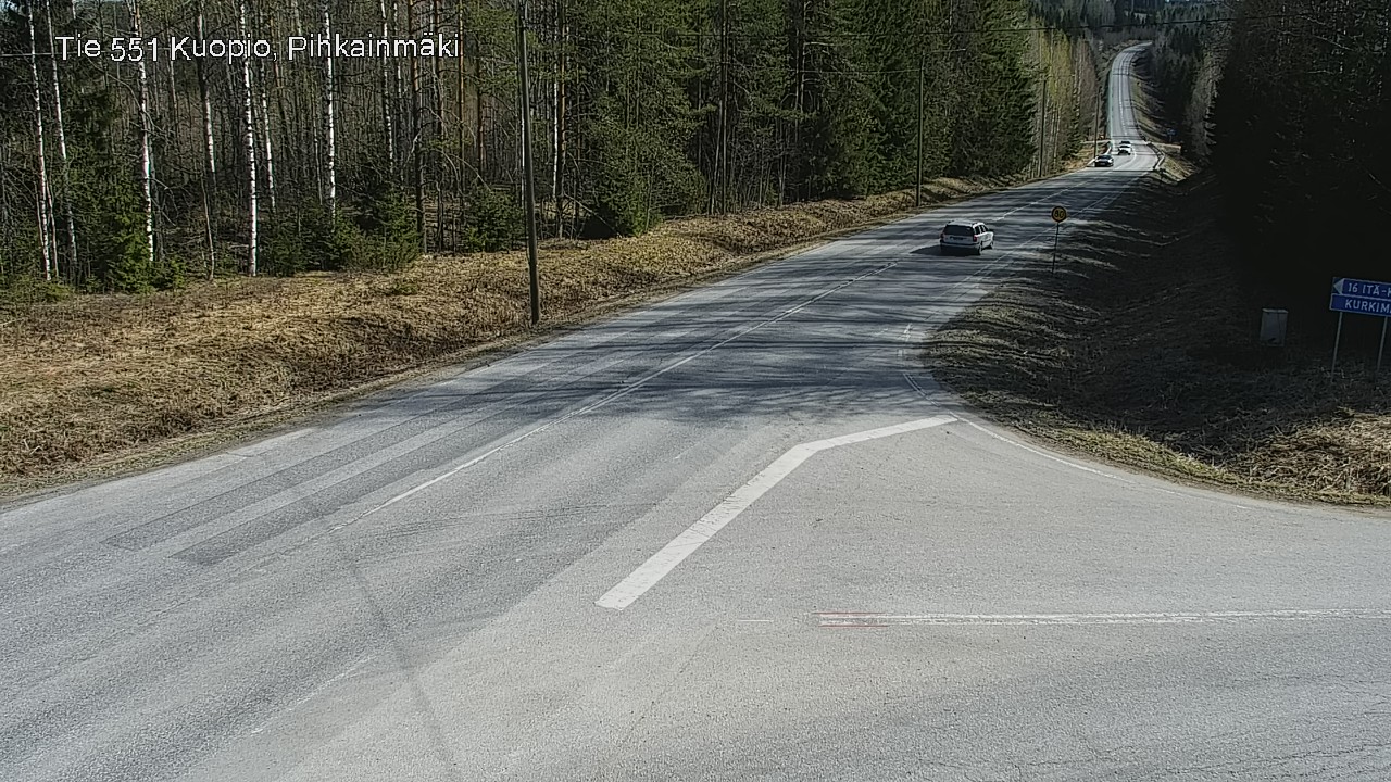 Weather Camera Image Road 551 Kuopio, Pihkainmäki, Kuopio, Pohjois-Savo
