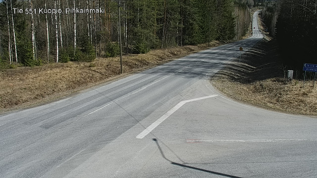 Weather Camera Image Väg 551 Kuopio, Pihkainmäki, Kuopio, Pohjois-Savo