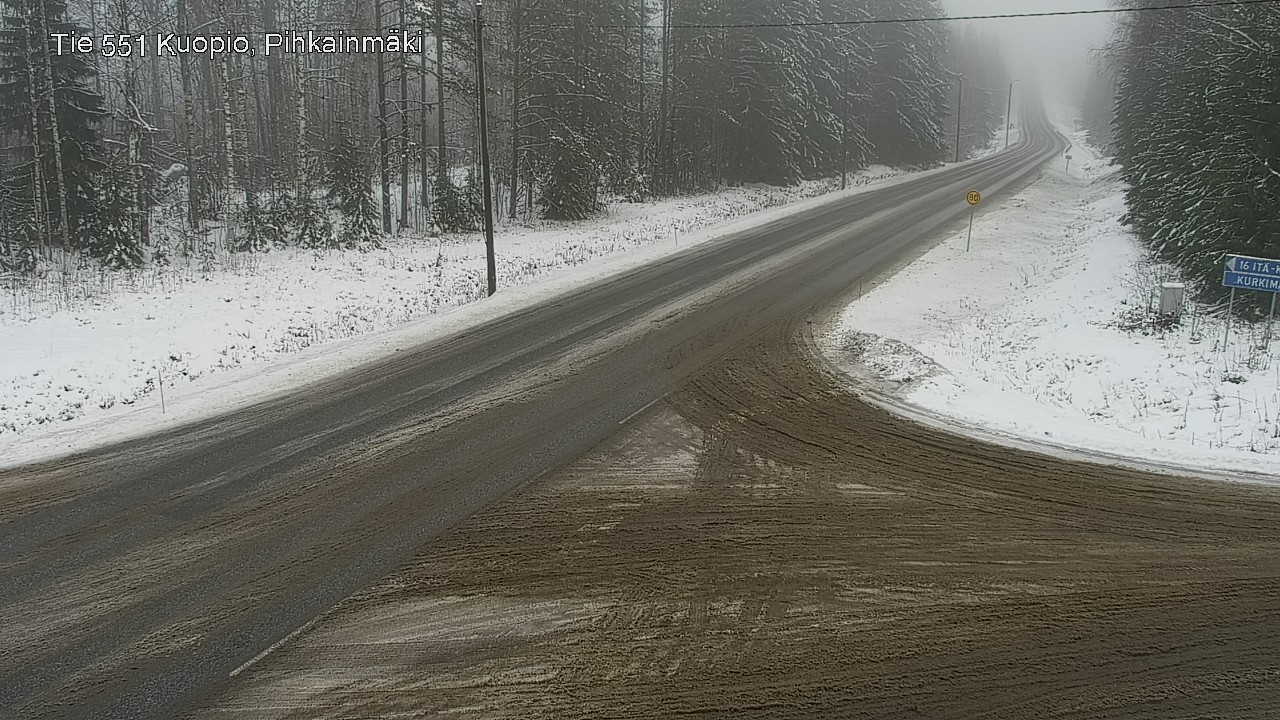Weather Camera Image Road 551 Kuopio, Pihkainmäki, Kuopio, Pohjois-Savo