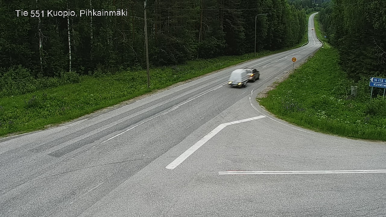 Kelikamerat Kuva Tie 551 Kuopio, Pihkainmäki, Kuopio, Pohjois-Savo