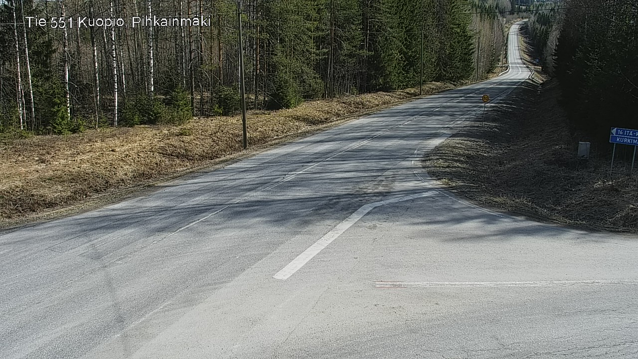 Weather Camera Image Väg 551 Kuopio, Pihkainmäki, Kuopio, Pohjois-Savo