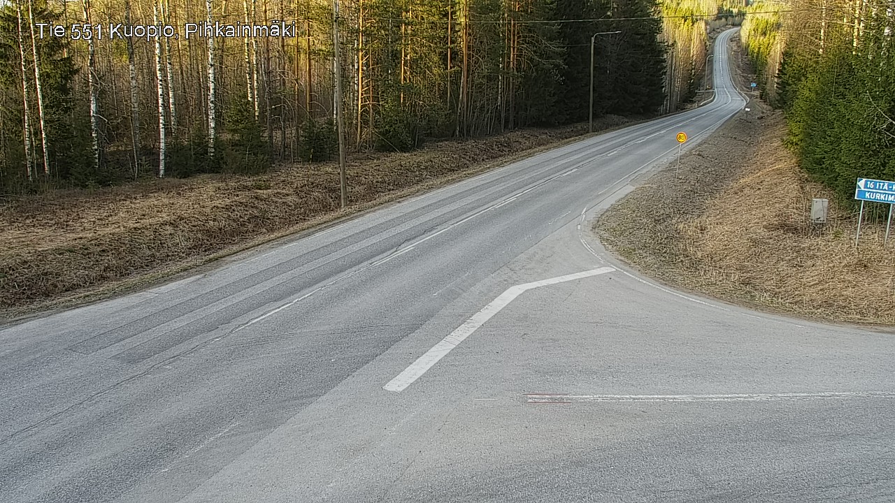 Weather Camera Image Väg 551 Kuopio, Pihkainmäki, Kuopio, Pohjois-Savo