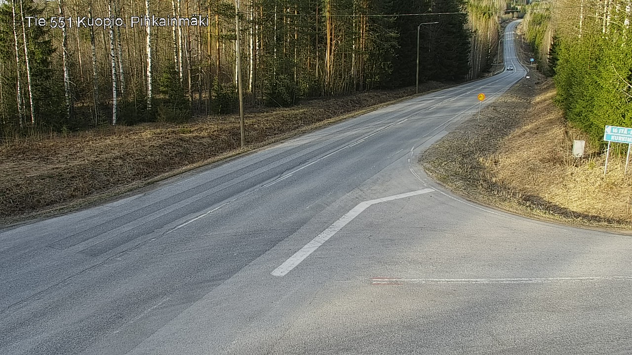 Weather Camera Image Väg 551 Kuopio, Pihkainmäki, Kuopio, Pohjois-Savo