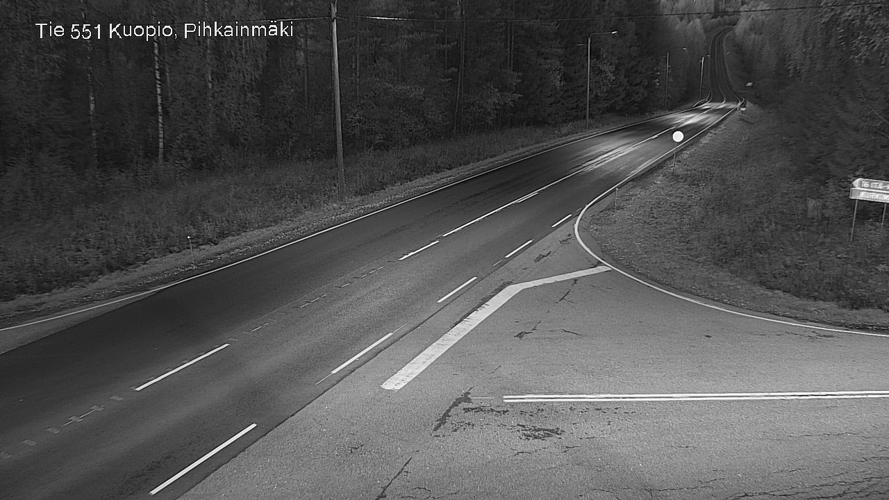Weather Camera Image Road 551 Kuopio, Pihkainmäki, Kuopio, Pohjois-Savo