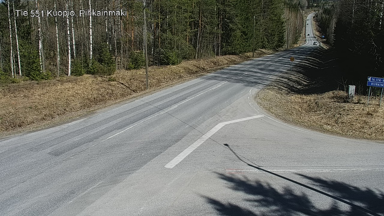 Weather Camera Image Väg 551 Kuopio, Pihkainmäki, Kuopio, Pohjois-Savo