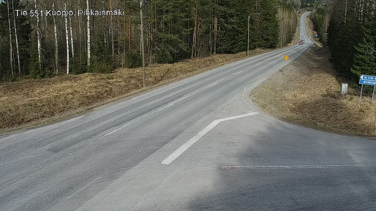 Weather Camera Image Väg 551 Kuopio, Pihkainmäki, Kuopio, Pohjois-Savo
