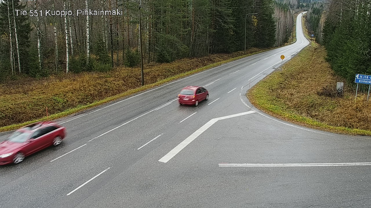 Weather Camera Image Väg 551 Kuopio, Pihkainmäki, Kuopio, Pohjois-Savo