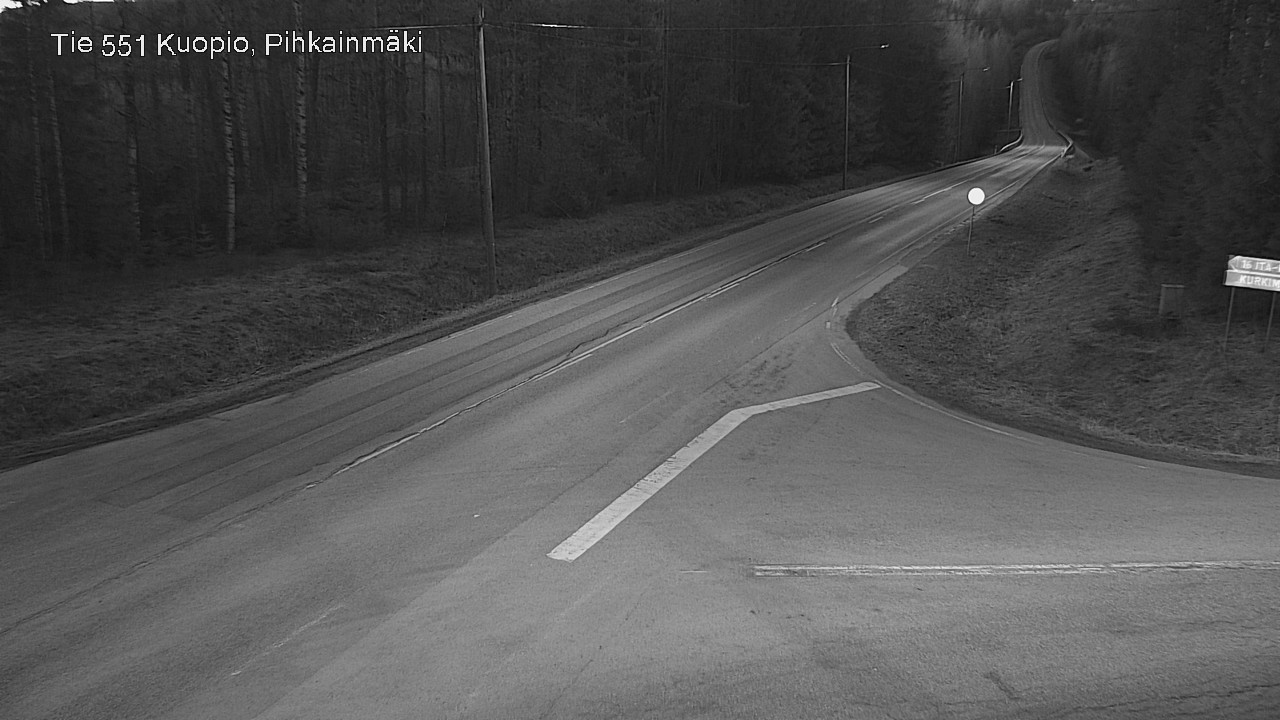Weather Camera Image Väg 551 Kuopio, Pihkainmäki, Kuopio, Pohjois-Savo