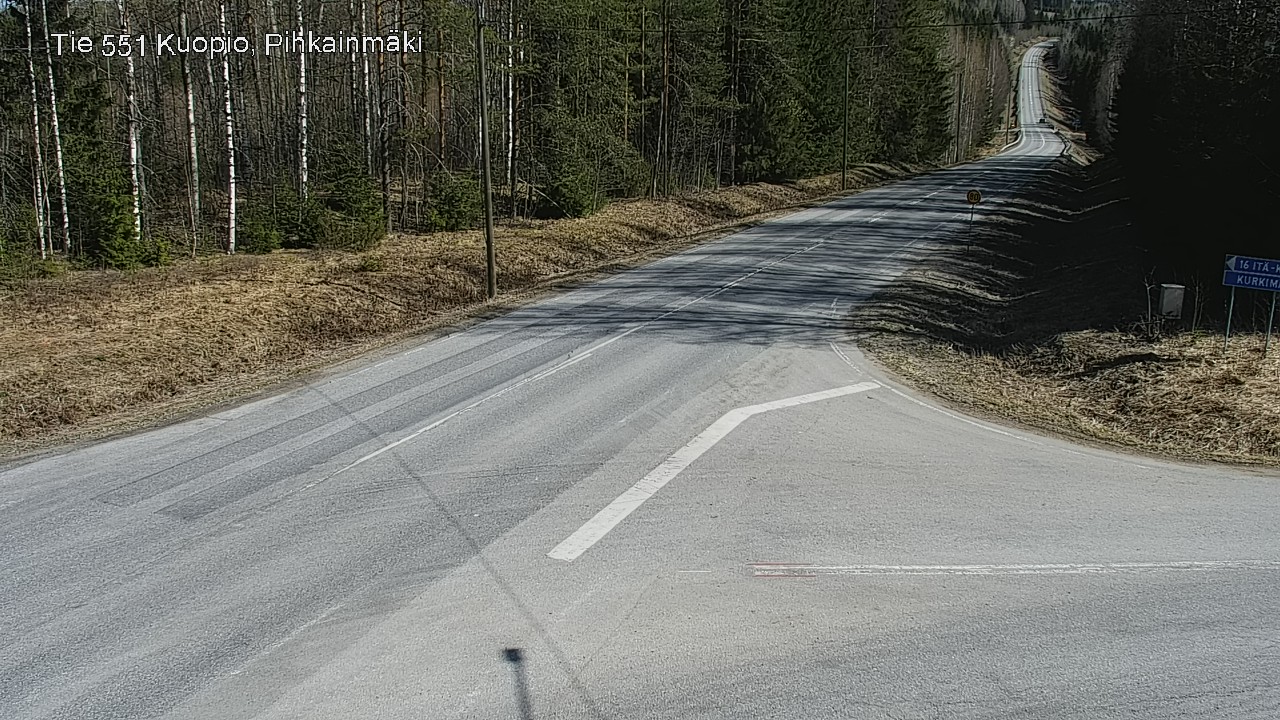 Weather Camera Image Väg 551 Kuopio, Pihkainmäki, Kuopio, Pohjois-Savo