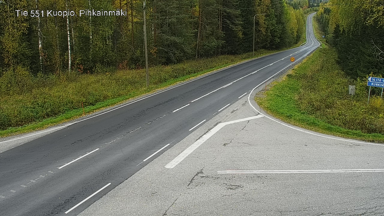 Weather Camera Image Road 551 Kuopio, Pihkainmäki, Kuopio, Pohjois-Savo