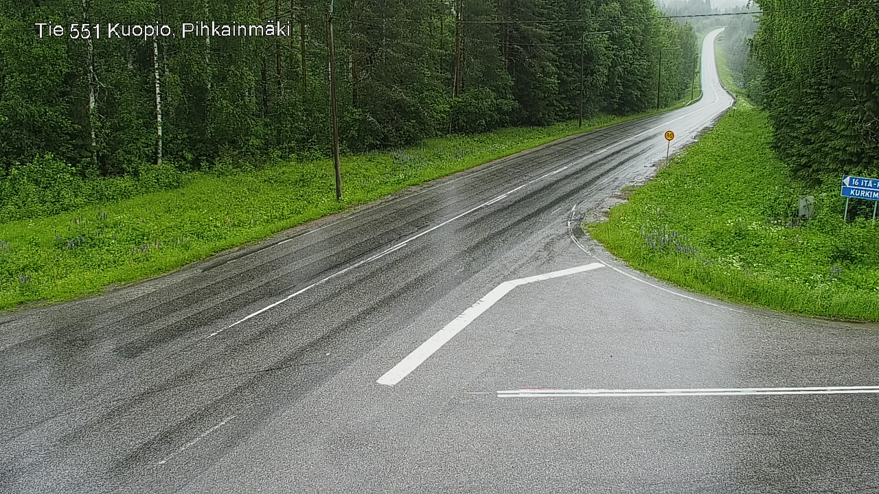 Kelikamerat Kuva Tie 551 Kuopio, Pihkainmäki, Kuopio, Pohjois-Savo