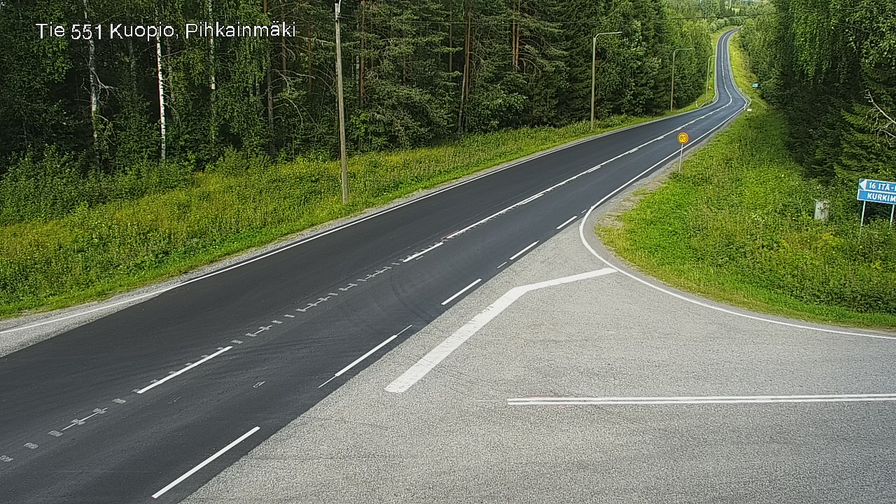 Kelikamerat Kuva Tie 551 Kuopio, Pihkainmäki, Kuopio, Pohjois-Savo