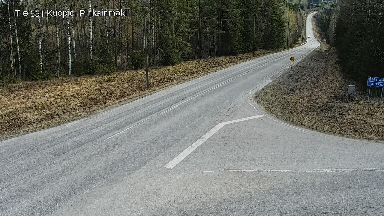 Weather Camera Image Road 551 Kuopio, Pihkainmäki, Kuopio, Pohjois-Savo