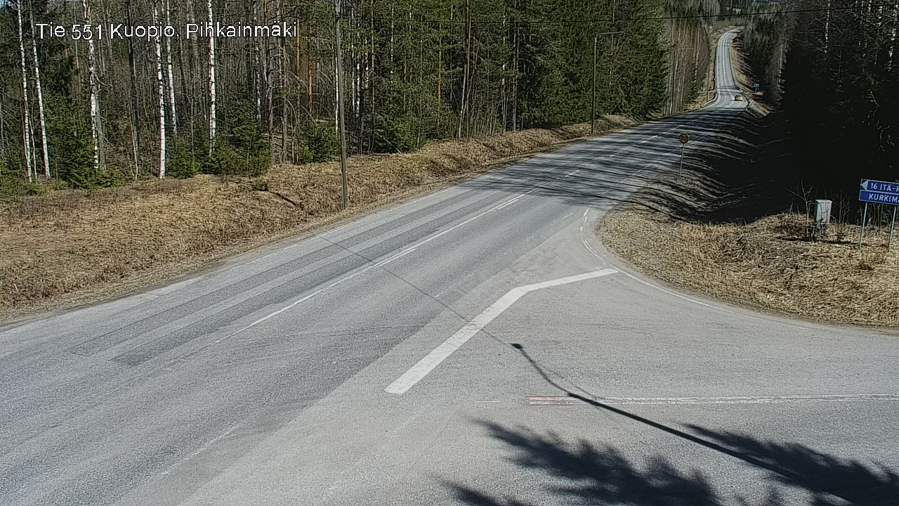 Weather Camera Image Väg 551 Kuopio, Pihkainmäki, Kuopio, Pohjois-Savo