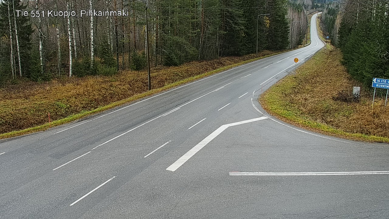 Weather Camera Image Väg 551 Kuopio, Pihkainmäki, Kuopio, Pohjois-Savo